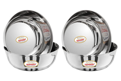 JAGGERY Stainless Steel 700ml Katora Set, Big Bowl