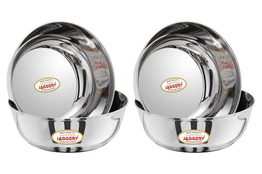 JAGGERY Stainless Steel 700ml Katora Set, Big Bowl