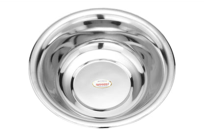 JAGGERY Stainless Steel Multipurpose Dhhama,gamla,kathot,deep Bowl for kneading Dough