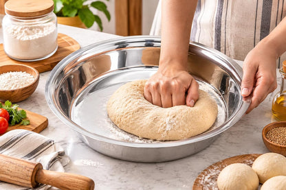 JAGGERY Heavy Gauge Stainless Steel Atta Dough Parat/Mixing Bowl
