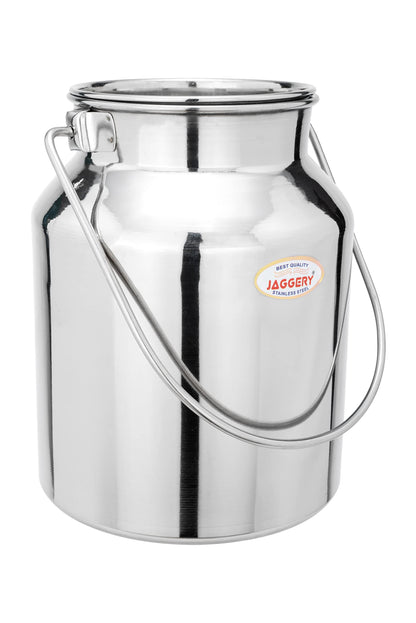 JAGGERY Stainless Steel Jointless Milk Can (Capacity- 3000ml) Milk Pot, Container with Handle
