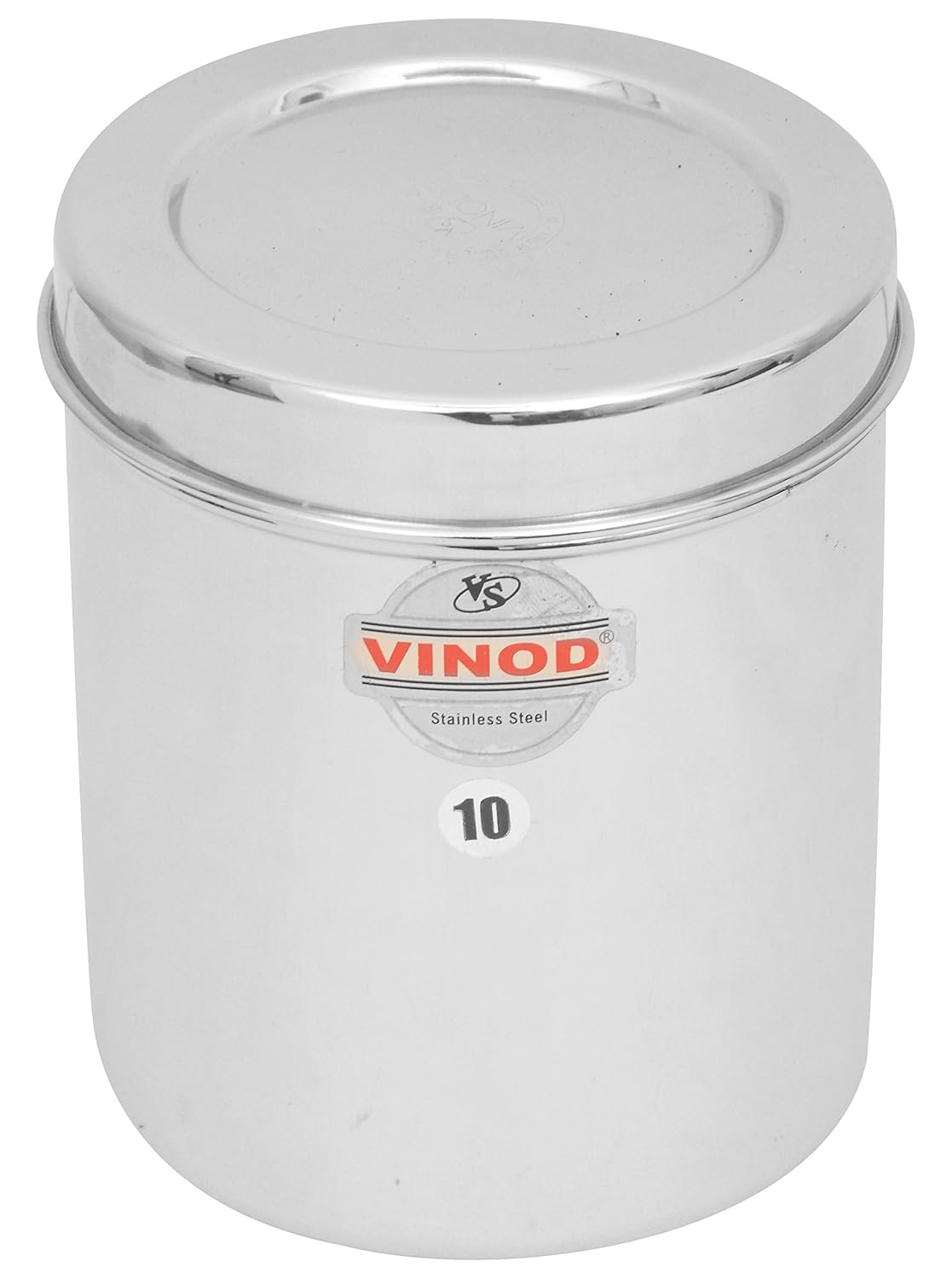 Vinod Stainless Steel Container with Lid - 2.5 L, 1 Pieces, Silver