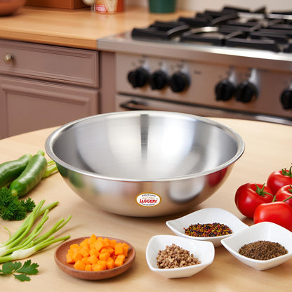 JAGGERY Triply Stainless Steel Cookware Tasla - Kadai (Without Handle), Induction & Gas Friendly, Heavy Bottom-Kadai for Cooking