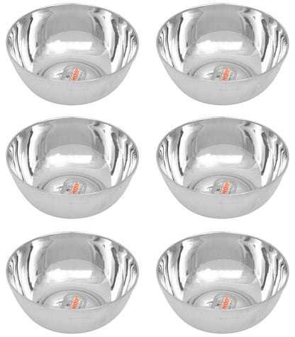 VINOD Stainless Steel Dinner Bowl Katori for Serving, Pack Of 6 Pcs
