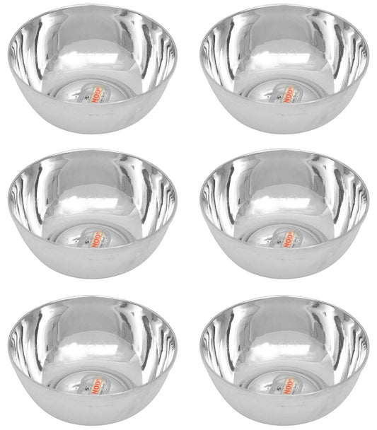 VINOD Stainless Steel Dinner Bowl Katori for Serving, Pack Of 6 Pcs