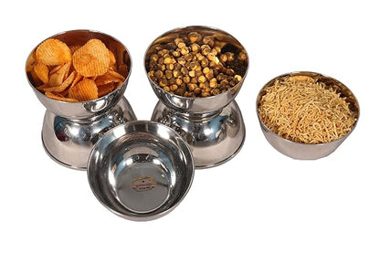VINOD Stainless Steel Dinner Bowl Katori for Serving, Pack Of 6 Pcs