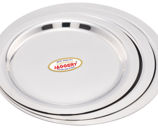 JAGGERY Brand- Stainless Steel Round Bottom Heavy Gauge Patila/Bhagona/Tapeli/Tope with Lid 300ml, 450ml, 650ml (Pack of 3)