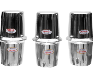 JAGGERY- Extra Heavy and Sturdy Steel Coffee and Tea Glass/Set of 6/ South Indian Design/Full