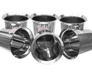 JAGGERY- Extra Heavy and Sturdy Steel Coffee and Tea Glass/Set of 6/ South Indian Design/Full (7 cm Dia)