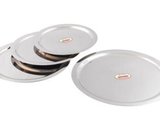 JAGGERY Stainless Steel Heavy Gauge Ciba/Lids/Tope Cover Set of 4 Pcs, Multipurpose Dhakkan for small size donga, serving bowl, patila , Handi (Dia- 12Cm, 13.5Cm, 15Cm, 16Cm) Mostly Useful For The Vessels Having Capacity 350ml to 1000ml