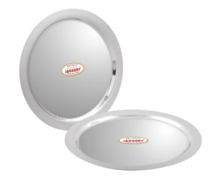 JAGGERY Stainless Steel Heavy Gauge Ciba/Lids/Tope Cover Set of 2 Pcs,(Dia-27.5Cm, 28.5Cm) ForExtra Large size Patila (approximate 4.5 or 5 Litre)