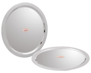 JAGGERY Stainless Steel Heavy Gauge Ciba/Lids/Tope Cover Set of 2 Pcs For Large size Patila