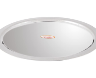 JAGGERY Stainless Steel Heavy Gauge Ciba/Lids/Tope Cover Set of 2 Pcs,(Dia-27.5Cm, 28.5Cm) ForExtra Large size Patila (approximate 4.5 or 5 Litre)