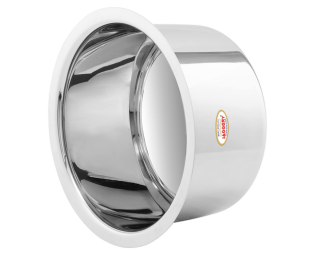 JAGGERY Brand- Stainless Steel Round Bottom Heavy Gauge Patila/Bhagona/Tapeli/Tope Capacity 5 Litre (Pack of 1)