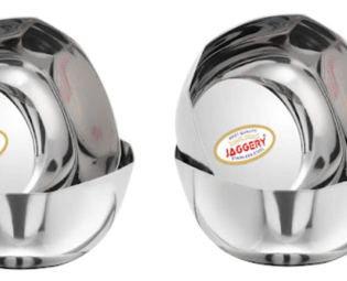 JAGGERY Brand- Stainless Steel Heavy Double Square Bowl/Hexagon Vati/Wati/Mirror Finished Katori -Set of 4 (capacity-150ml, Length and Width 8cm, height-4cm)