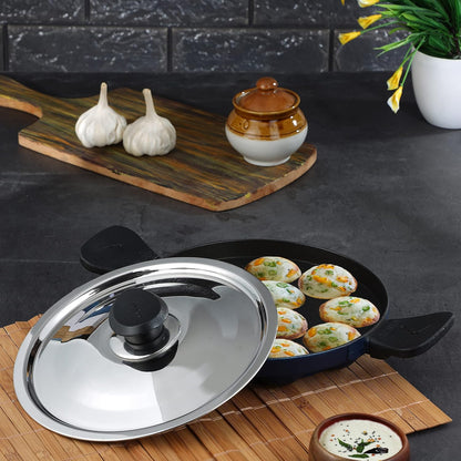 Vinod Non Stick Paniyaram Pan - 12 Cups, 22cm / Paniyarakal, Appa Patra, Appam Patra / 3mm Thick