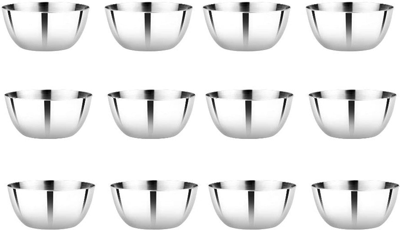 VINOD Stainless Steel Two Tone Bowl Set of 12 Pcs