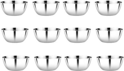 VINOD Stainless Steel Two Tone Bowl Set of 12 Pcs
