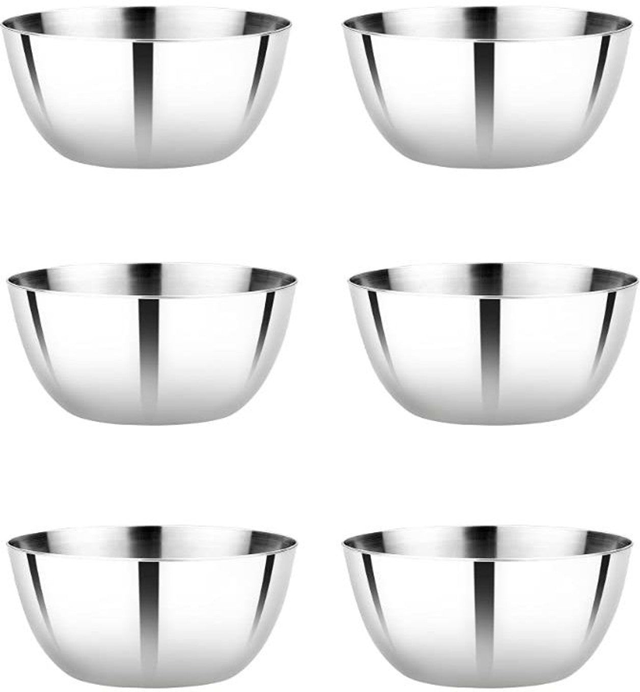 VINOD Stainless Steel Two Tone Bowl Set of 6 Pcs