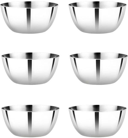 VINOD Stainless Steel Two Tone Bowl Set of 6 Pcs