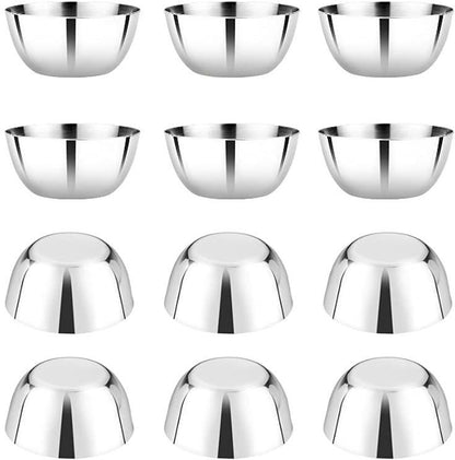 VINOD Stainless Steel Two Tone Bowl Set of 12 Pcs