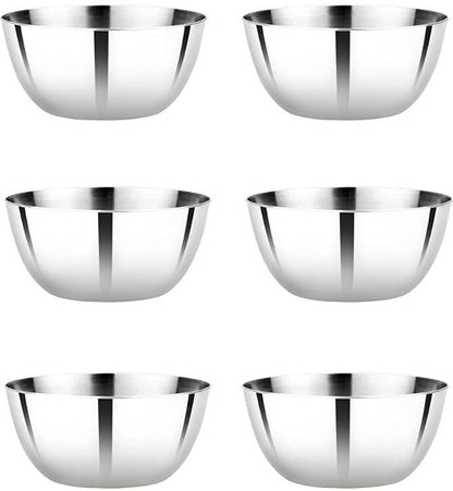 VINOD Stainless Steel Two Tone Bowl Set of 6 Pcs
