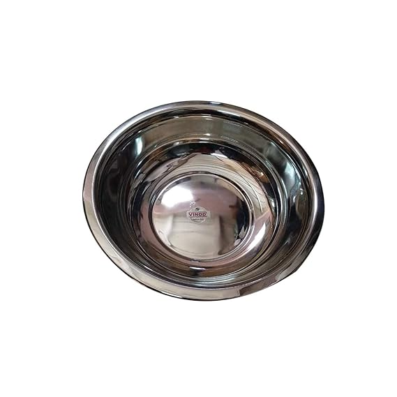 Vinod Stainless Steel Multipurpose Dhhama/gamla/kathot/besin/deep Bowl for kneading Dough (Dia - 12 inch_30 Cm, Capacity_ 2.5 LTR)