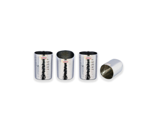 JAGGERY Stainless Steel Mirror Finish Square Shape Sturdy and Durable Heavy Gauge Hammered Glass for Home and Kitchen Set of 6 Pcs - 6.5cm Dia - (300ml Each)